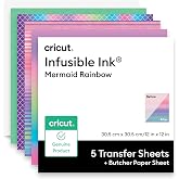 Cricut® Infusible Ink® Transfer Sheets, Mermaid Sampler (5 ct) - 12 x 12in | Comes with Butcher Paper - Personalize T-Shirts,
