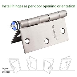 6 Pack Satin Nickel Door Hinges Brushed Nickel 3.5