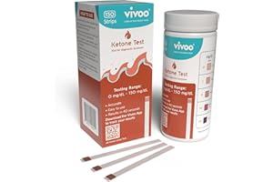 Vivoo at Home Ketone Test: 150 Strips, Easy & Fast Results (in 40 Seconds), Track Your Ketone Levels Anytime & Log Your Resul