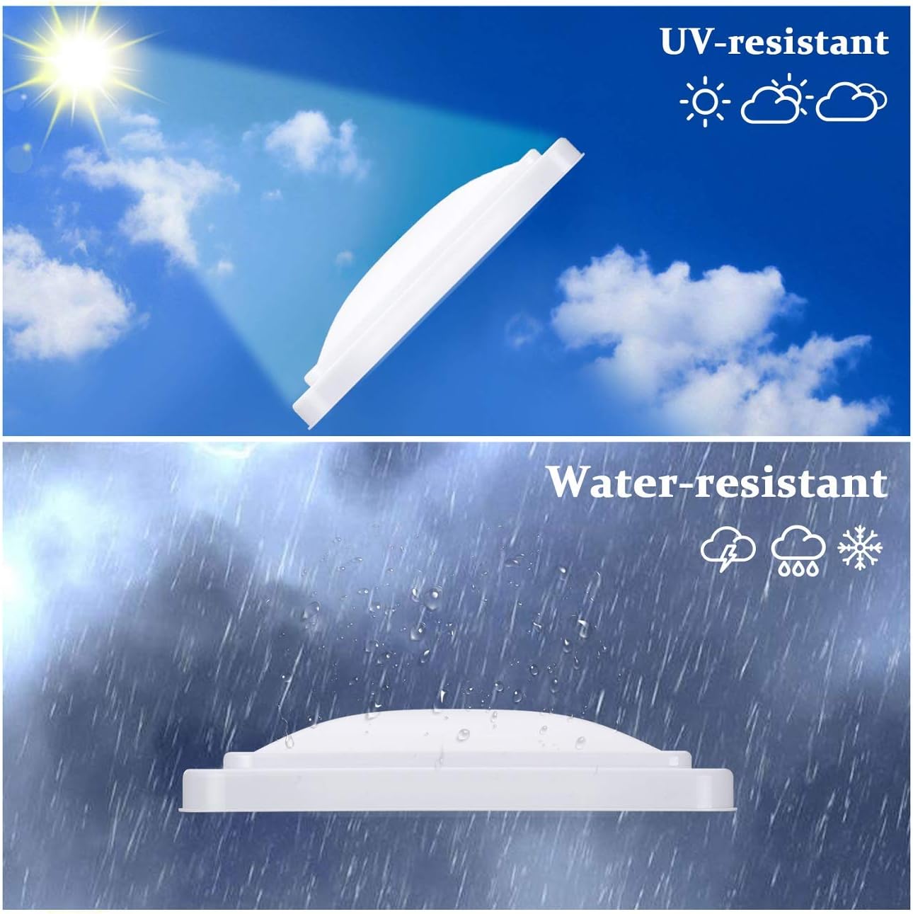 VETOMILE RV Roof Vent Lid Cover Universal Replacement 14 Inch White for Camper Trailer (1 Pack): Home Improvement