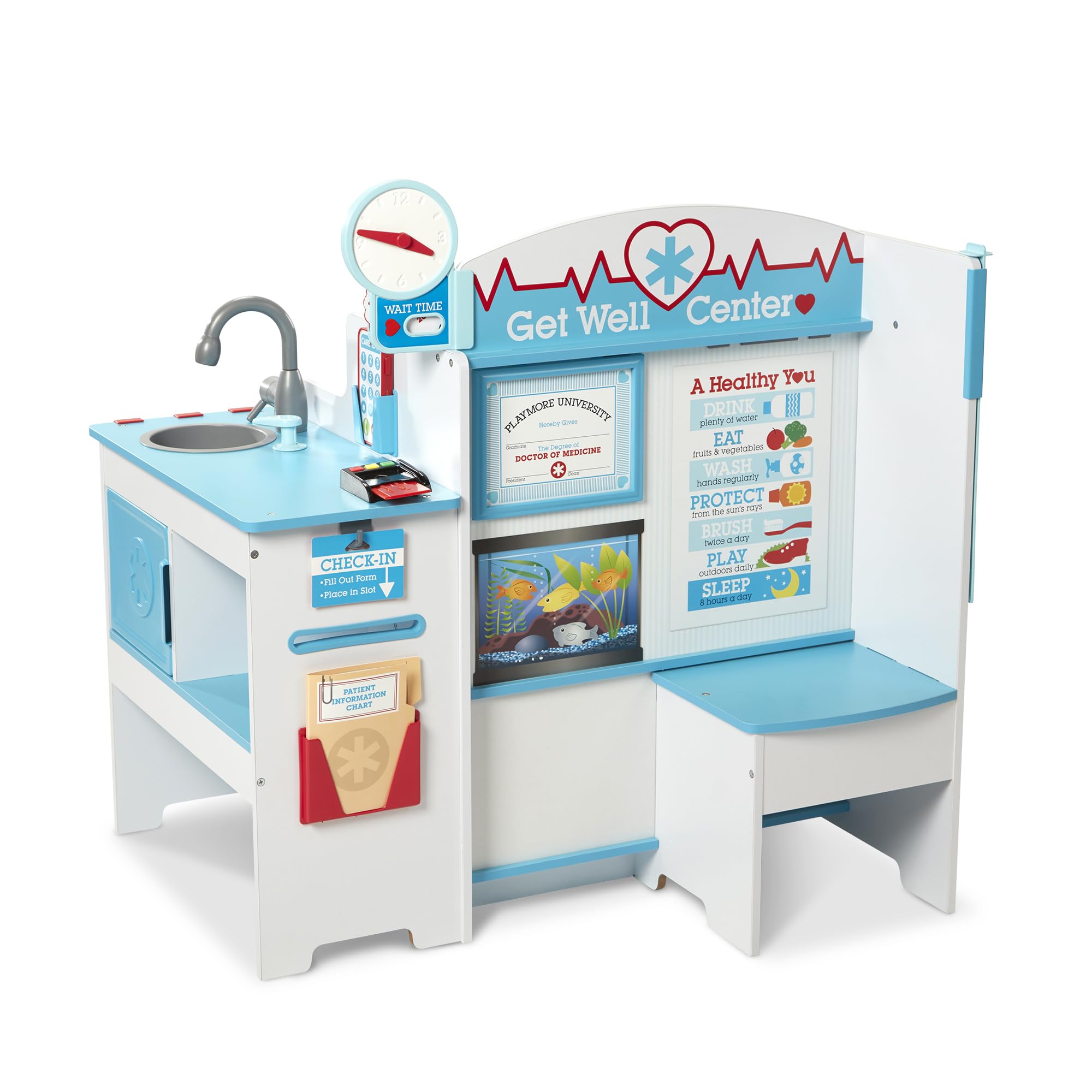 Photo 1 of Melissa & Doug Wooden Get Well Doctor Activity Center - Waiting Room, Exam Room, Check-In Area - FSC Certified