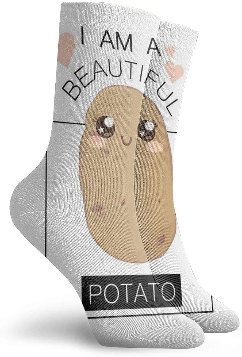 I AM A BEAUTIFUL POTATO Pattern Fashion Short Crew Sock Athletic Ankle
