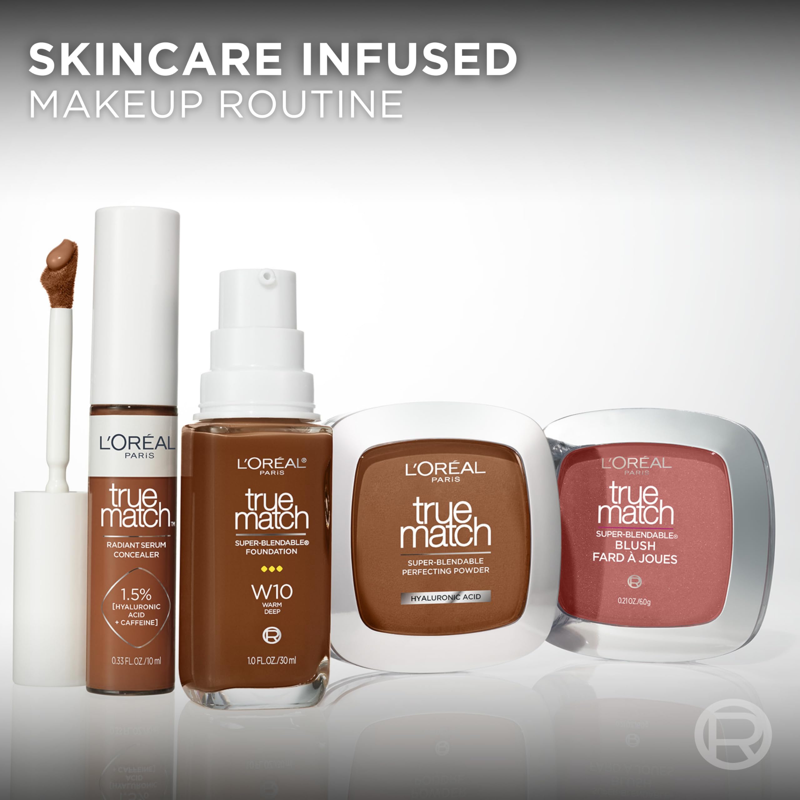 L'Oreal Paris True Match Super-Blendable Foundation, Medium Coverage Liquid Foundation Makeup, N3, Light Medium, 1 Fl Oz