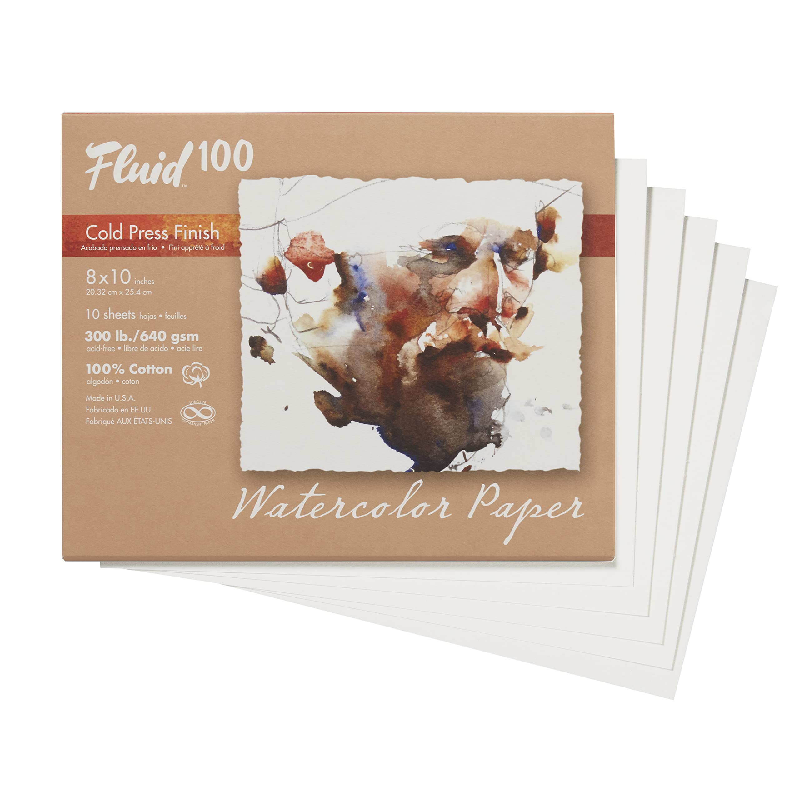 Handbook Paper Fluid 100 Watercolor Cp 300Lb Pochette 8X10