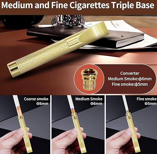 Cigarette Holder Reusable Cigarette Filters That Remove Tar Microporous  Multi Filtering Metal Cigarette Holders for Regular Size Cigarette Φ8mm,  Φ6mm,Φ5mm-Gold in Kenya
