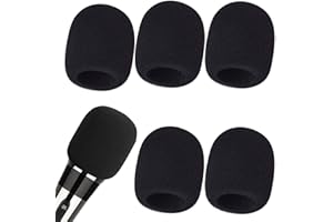 RhymKawa Microphone Cover for Shure BETA58, SM58 and PG58 Series More Universal - Windscreen and Pop Filter A58WS Replacement, 5 Pack