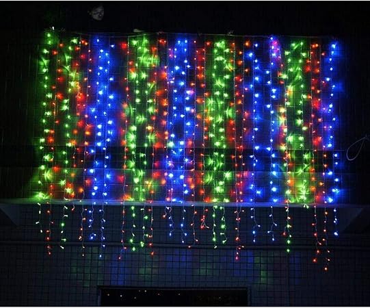 Kouye Led Curtain String Lights Backyard Patio Lights Christmas