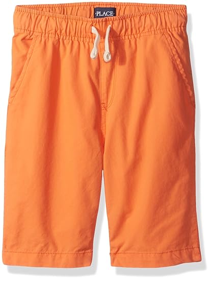 orange jogger shorts