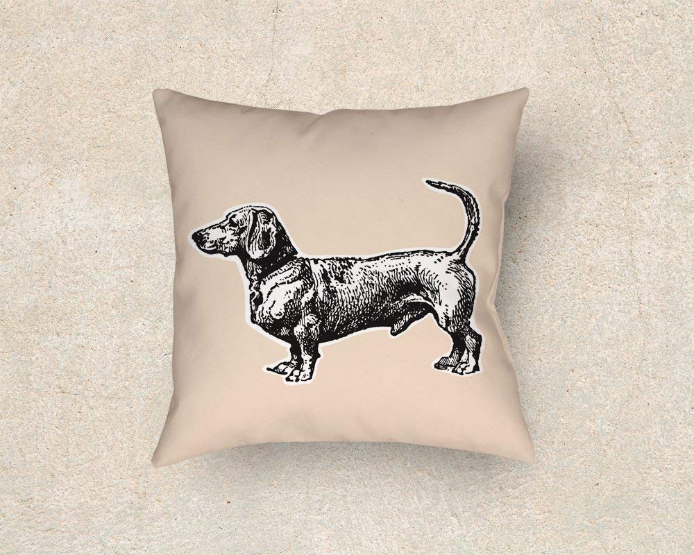 Amazon Com Dachshund Pillow Weiner Dog Cushion Dog Quote Throw
