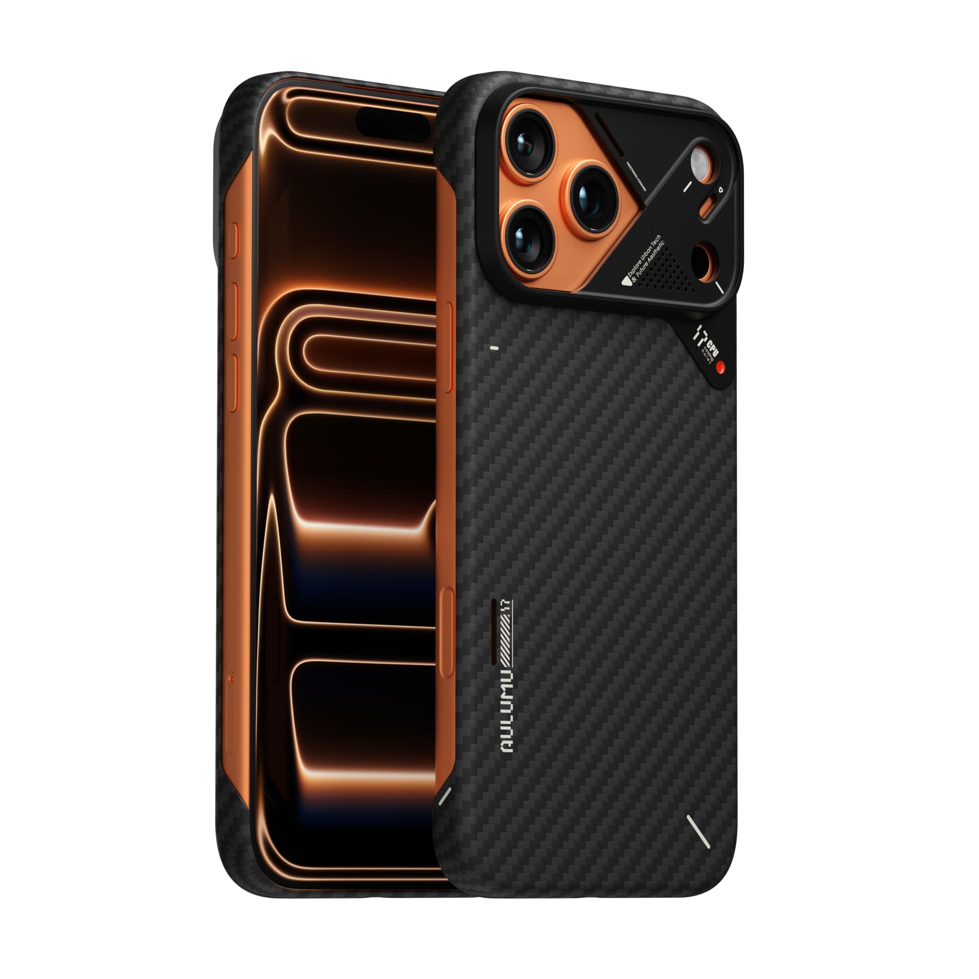 Photo 1 of Aulumu A17 Aramid Fiber iPhone 17 Pro Case | 1500D Ultra Slim Woven | CoolHyper Real Cooling | Compatible with MagSafe