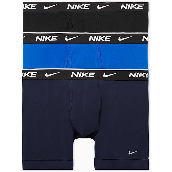 Nike Men`s Everyday Cotton Stretch Boxer Briefs 3 Pack