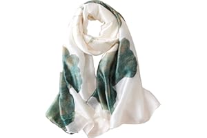 NUWEERIR Womens 100% Large Mulberry Silk Scarf Long Satin Scarf Fashion Lightweight Wraps