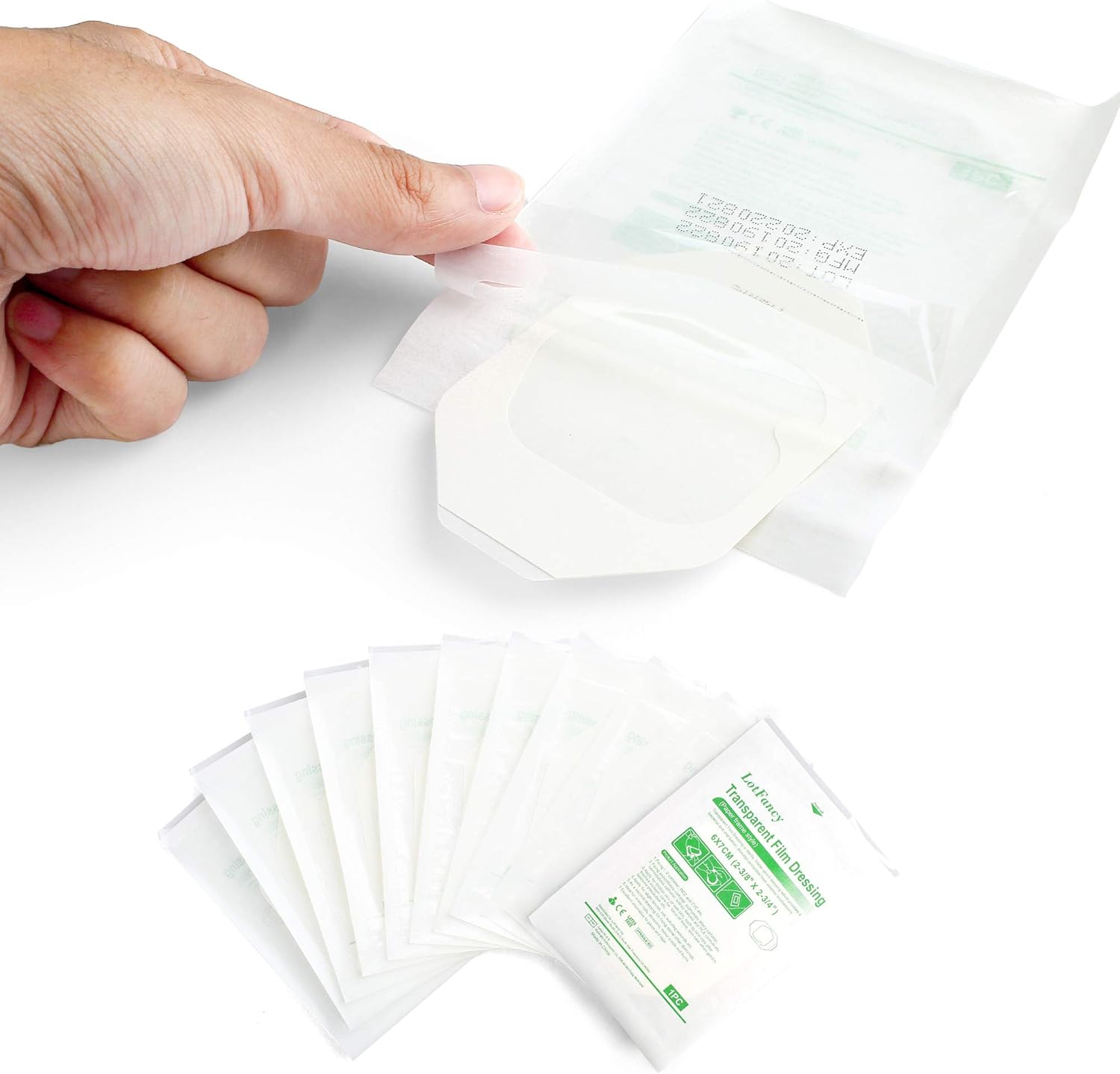 110PCS Waterproof Transparent Film Dressing 2 3/8" x 2 3/4", Wound Cover Bandage Tape,Sterile Protection, Adhesive First Aid Bandage Pads Fits for Post-Surgical, Medical Appliance: Health & Personal Care