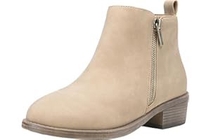 Jeossy Women's Ankle Boots, Classic Low Heeled Short Booties, Casual Comfortable Boots