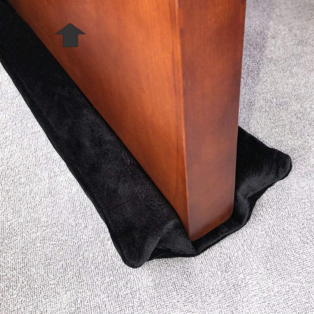 Draft Stoppers - AfooBezos Under Door Draft Stopper Door Noise Blocker Door Air Blocker for Noise Light Smell Stopper Length Adjustable 30