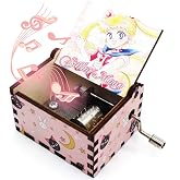 ukebobo Wooden Music Box &ndash; Color Painted Sailor M Music Box, Sailor Gifts for Sister、Daughter &ndash; Play Sailor M Theme Song &ndash; 1 Set