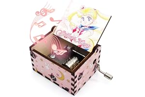 ukebobo Wooden Music Box – Color Painted Sailor M Music Box, Sailor Gifts for Sister、Daughter – Play Sailor M Theme Song – 1 Set