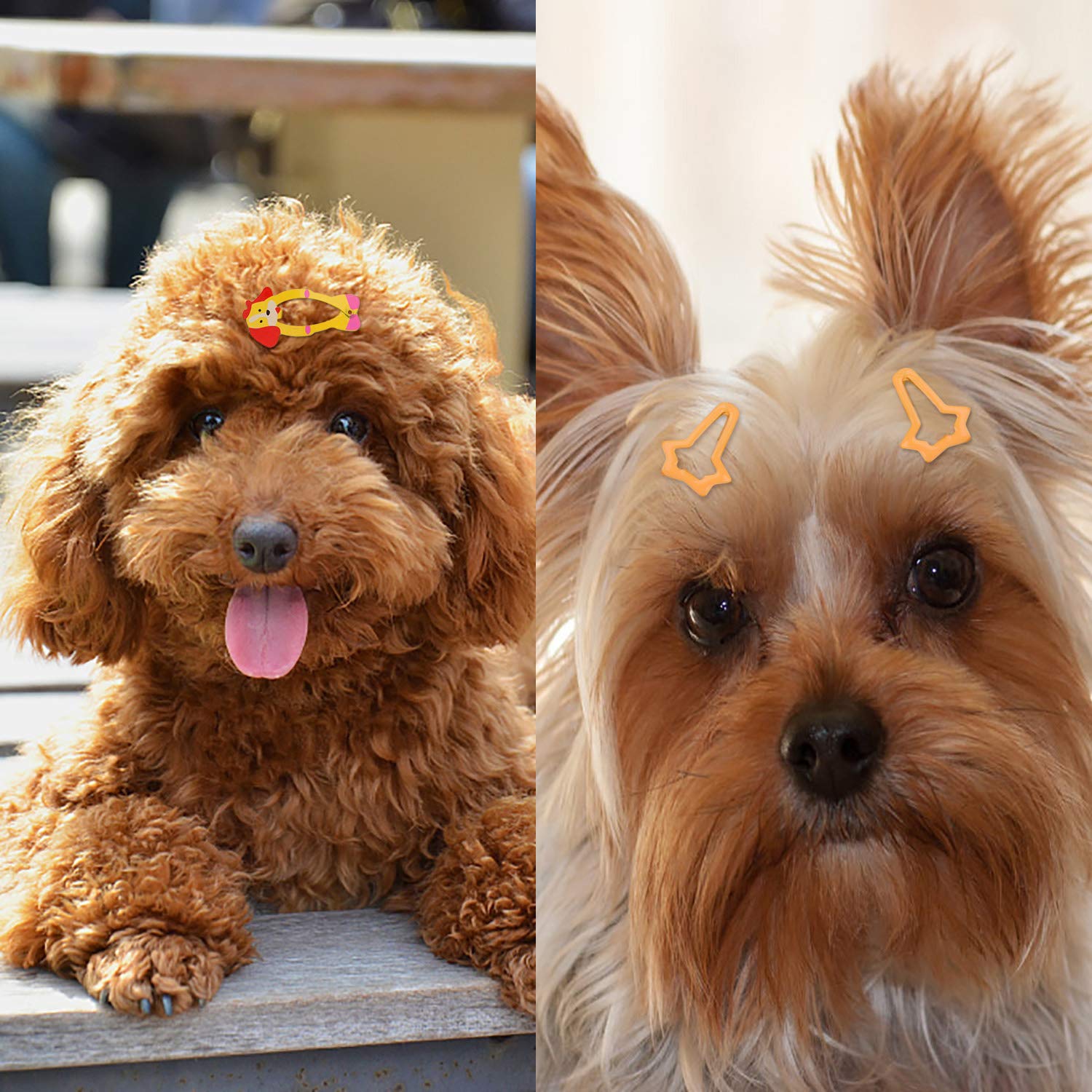 Lovely Hair Clips, Fascigirl 90PCS Animal Pattern Print Candy Color Heart Shape Star Shape Metal Snap No-slip Hair Barrettes Clips for Girls Toddlers Kids Women