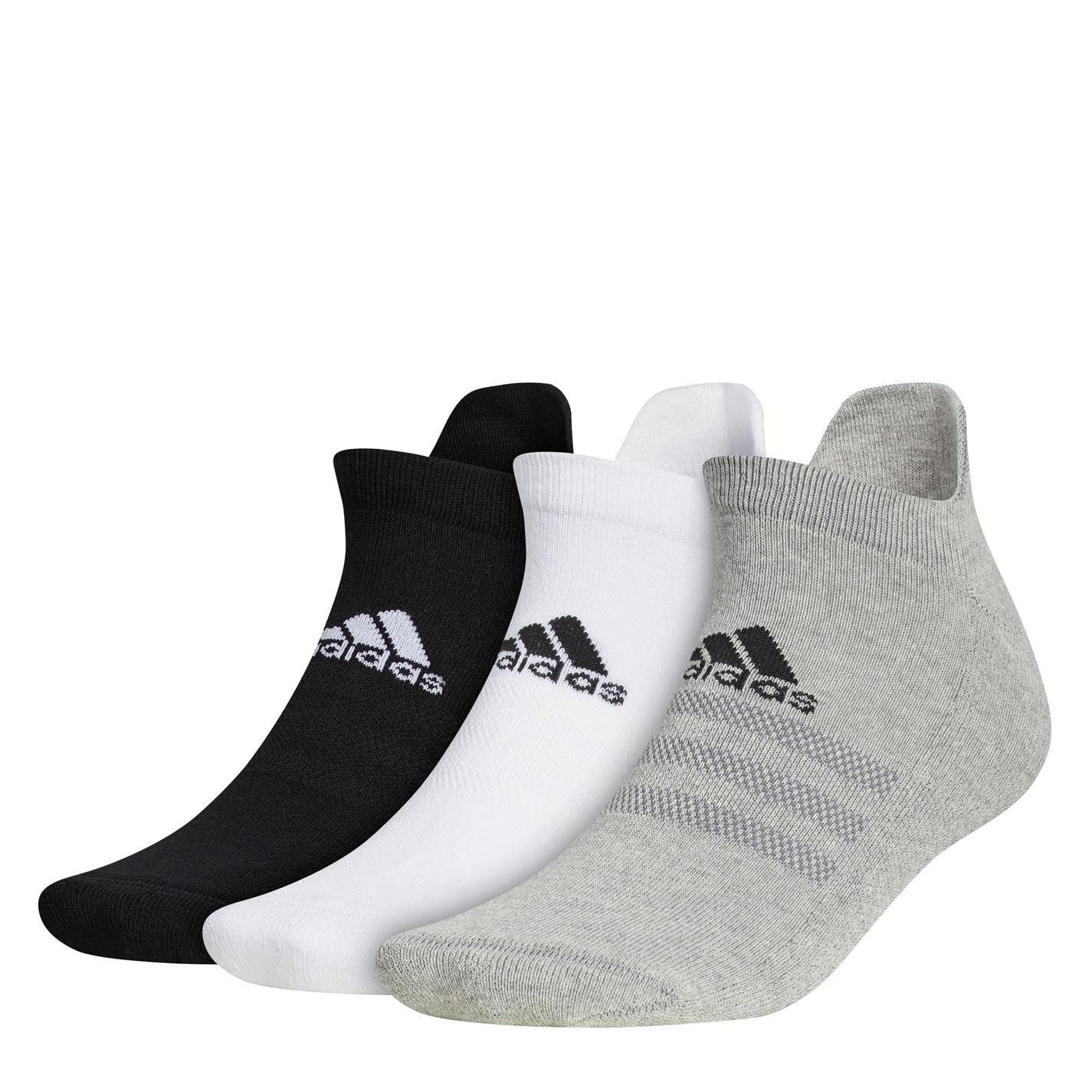 adidas Mens ankle socks 3 pack Grey/Black/White XL (12-14.5)