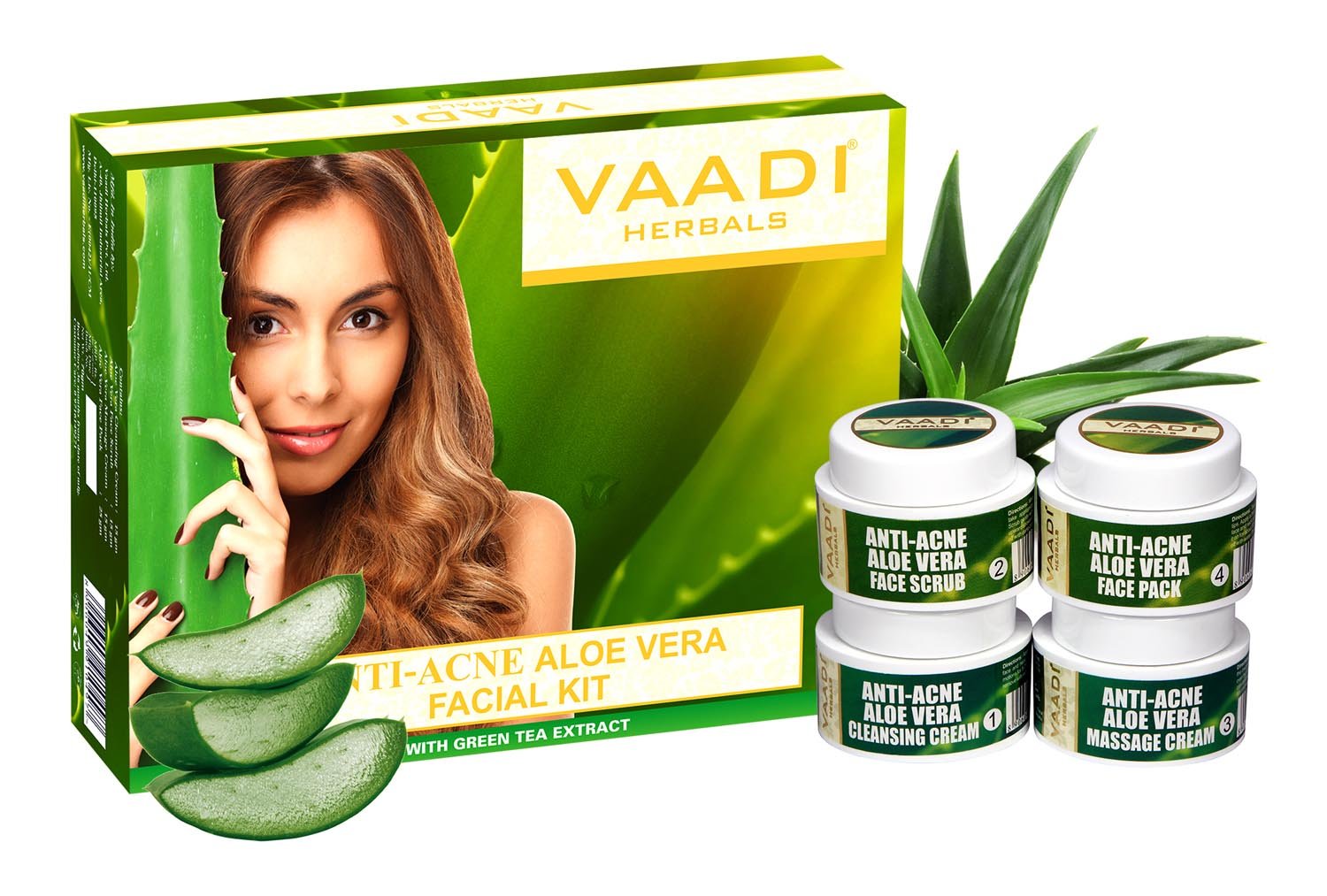 Vaadi Herbals Aloe Vera Facial Kit - 70gm (Both For Men And Women)