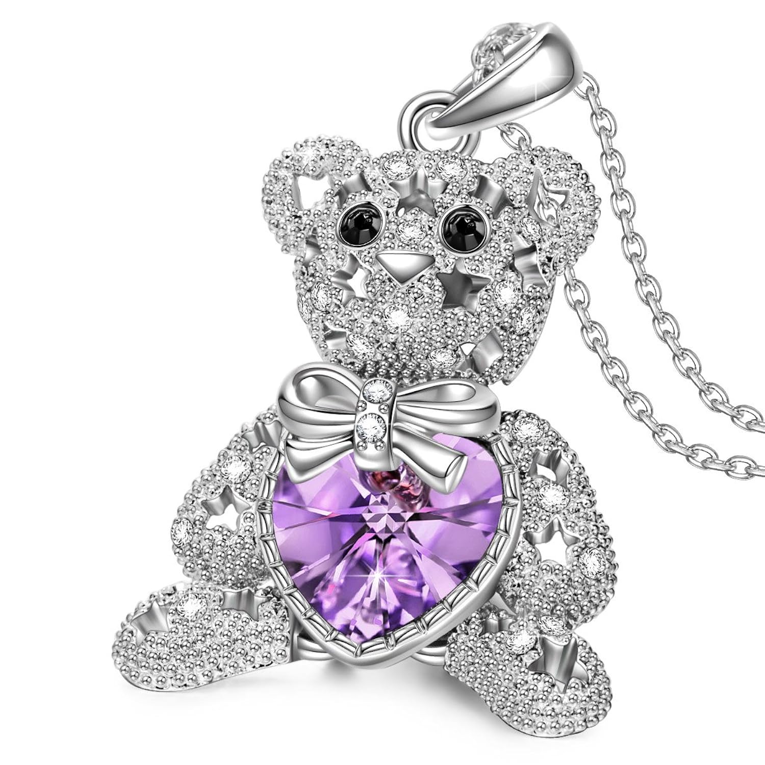 J NINA Bucci Bear Be Optimistic Collar Colgante fabricados con cristales SWAROVSKI®