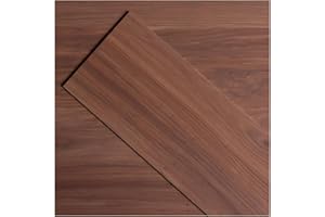 ATOPOSE GREEN SURFACE SOLUTIONS ATOPOSE Vinyl Floor Tiles Peel and Stick Waterproof, Vinyl Plank Flooring Wood Look, 36-Pack 54 Sq.ft,Self-Adhesive and Easy to Cut Tile Sticker for Bedroom, Living Room, Kitchen, RV in Blushed Walnut