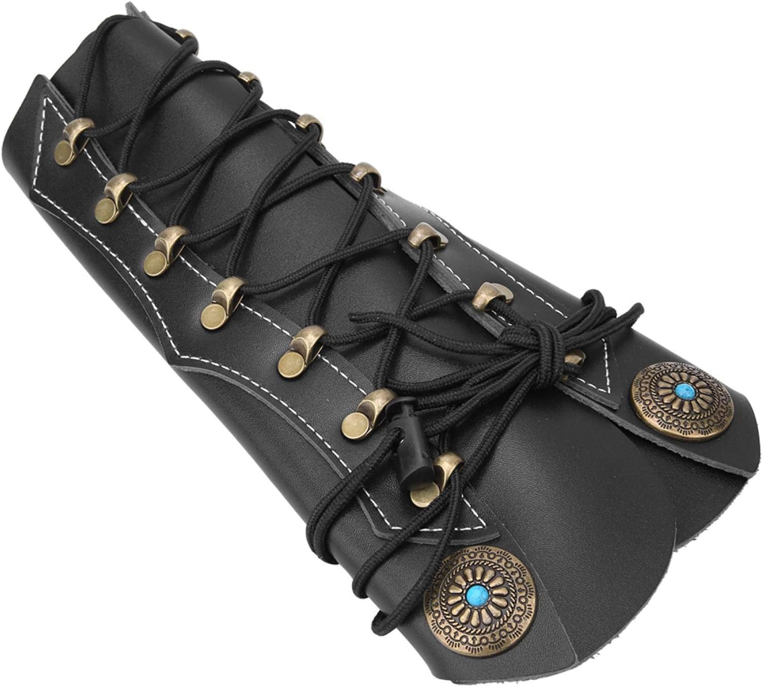 DAUERHAFT Archery Armband Traditional Pattern Leather, for