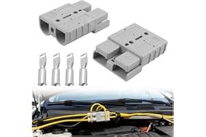 2PCS 50A Battery Quick Connect with Terminals,7-12 AWG Battery Cable Connector for Quick Connect & Disconnect,12V-36V Batteri