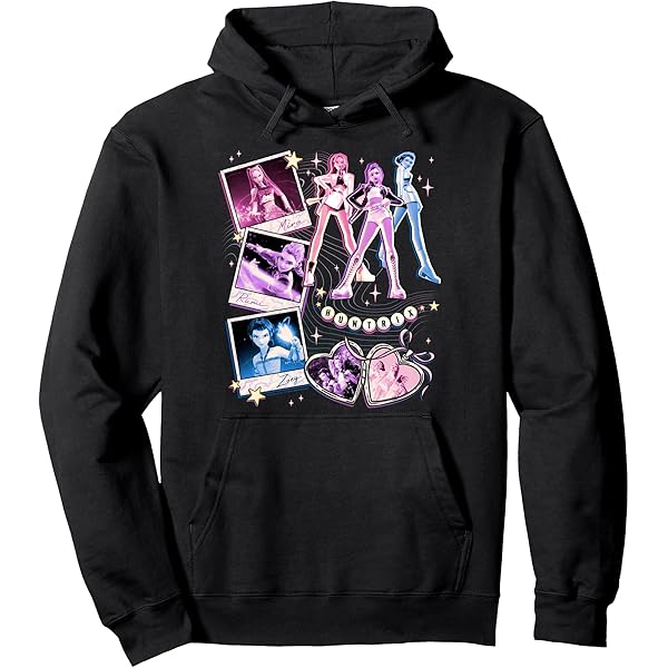 Sweat à Capuche Kpop Demons Hunters Pour Fille - Manches Longues, Imprimé Huntrix, Style Décontracté - 5