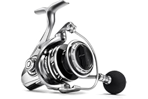 Piscifun NautiX Spinning Reel, Aluminum Spinning Fishing Reel, CNC Aluminum Gear, 33LBs Max Drag, 8+1 Sealed BB, 6.0:1/5.4:1 Gear Ratio, Smooth Powerful Freshwater Saltwater Reel