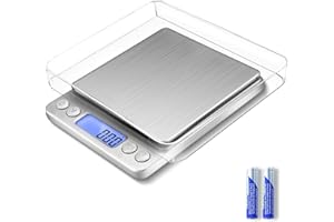 Gram Scale Small Digital Food Scale, 500g by 0.01Gram/0.001Ounce, Accurate Weighting, MEIYA Multifunction Kitchen Scale for Jewelry/Baking/Soap, 9 Units, Tare Function, LCD Display, Including Battery