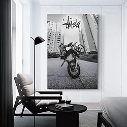 Stussy Bike Poster Aesthetic Racer Biker Driver