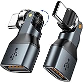 USB C to USB Adapter [2 Pack], Can be Rotated 540 Degrees for Use, USB C Male to USB Female 2.0 Adapter, Type C to USB A OTG Adapter for MacBook Pro, Phone 15 16 Pro Max, Pad Mini/Pro, Samsung Galaxy