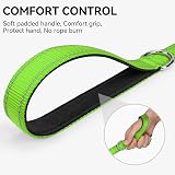 Joytale Padded Handle Dog Lead 1.2m 2.5cm Green Reflective Double-Sided Nylon view 3