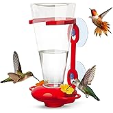 Skweeky Hitch Window Hummingbird Feeders for Outdoors - Large Capacity - Durable Plastic - Easy to Clean and Refill - Window Bird feeders with Strong Suction Cups - Hummingbird Feeder