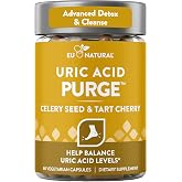 Eu Natural Purge Uric Acid Flush with Tart Cherry &amp; Celery Seed, 60 Caps | Complete uric acid support with Tart Cherry, Celery Seed Extract &amp; Chanca Piedra for joint comfort &amp; mobility