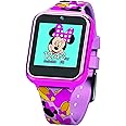 Accutime Kids Disney Minnie Mouse Pink Educational Learning Touchscreen Smart Watch Toy for Girls, Boys, Toddlers - Selfie Ca