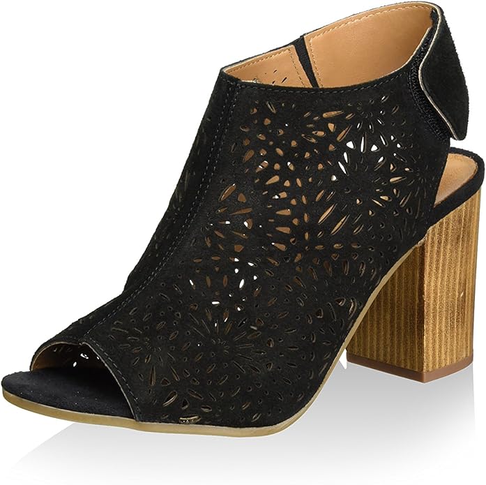 black heeled sandals for women