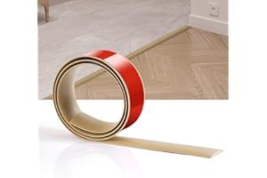 Bnell Floor Transition Strips - Self-Adhesive, Laminate & Vinyl Floor Cover, Flat Divider for Joining Gaps (3.28FT, 1.57in, Brown)