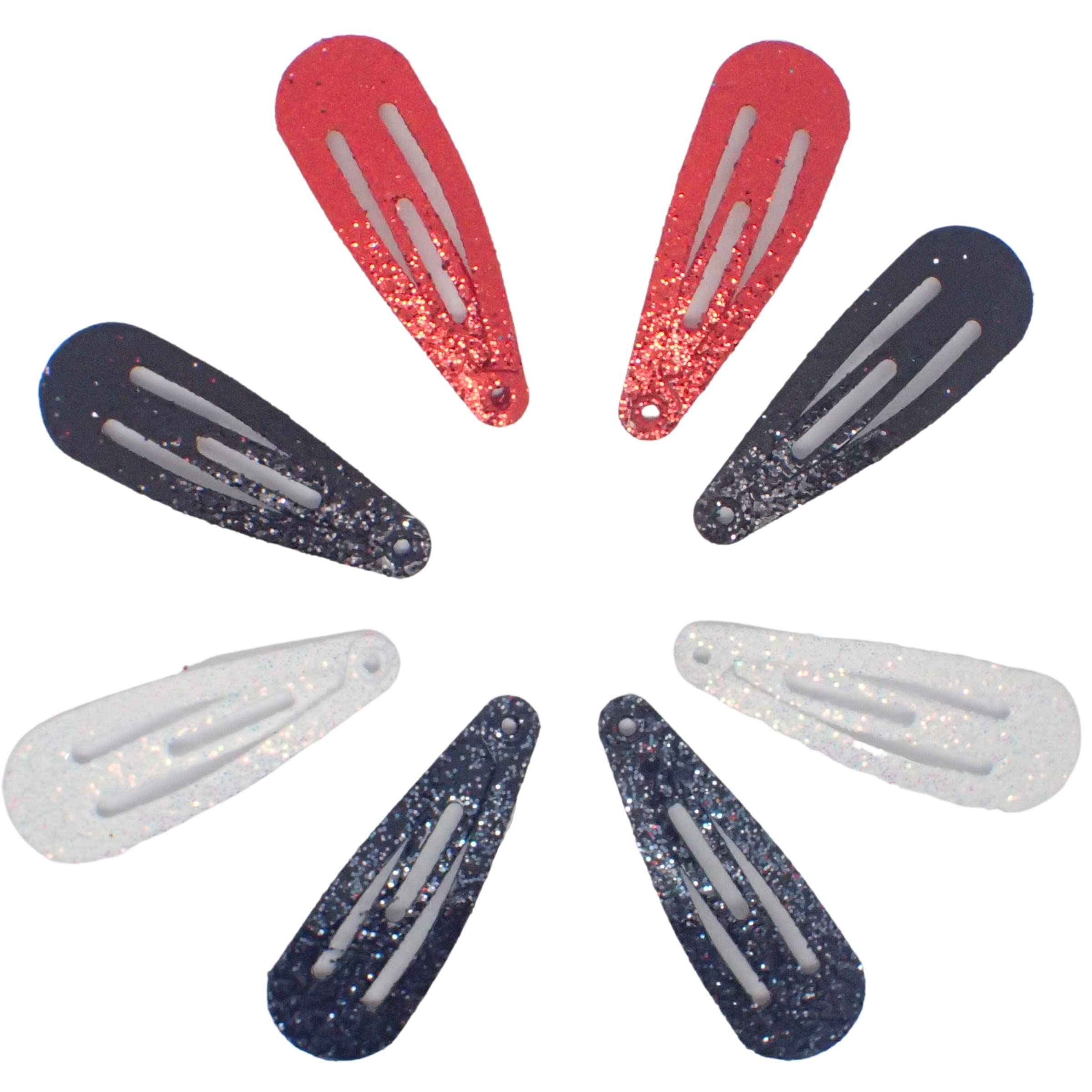 Topkids Accessories Small Mini Metal Hair Snap Clips Little Kids Toddler Baby Girls Children Women Clips Cute Clip Slides Gift Sectioning Clips Bendies Sleepies 3cm / 1.2" (8pc Nautical Tones)