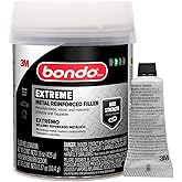 Bondo Metal Reinforced Filler - High Strength Filler, Can be Drilled and Tapped - Will Not Rust, 15 Fl oz with 0.37 oz Hardener