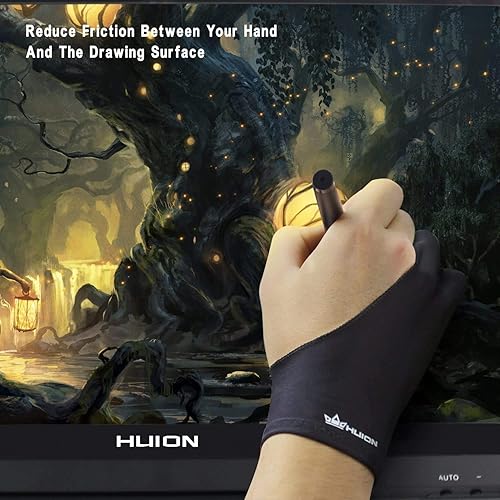 HUION Artist Glove for Drawing Tablet (1 Unit of Free Size, Good for Right  Hand or Left Hand) Cura CR-01