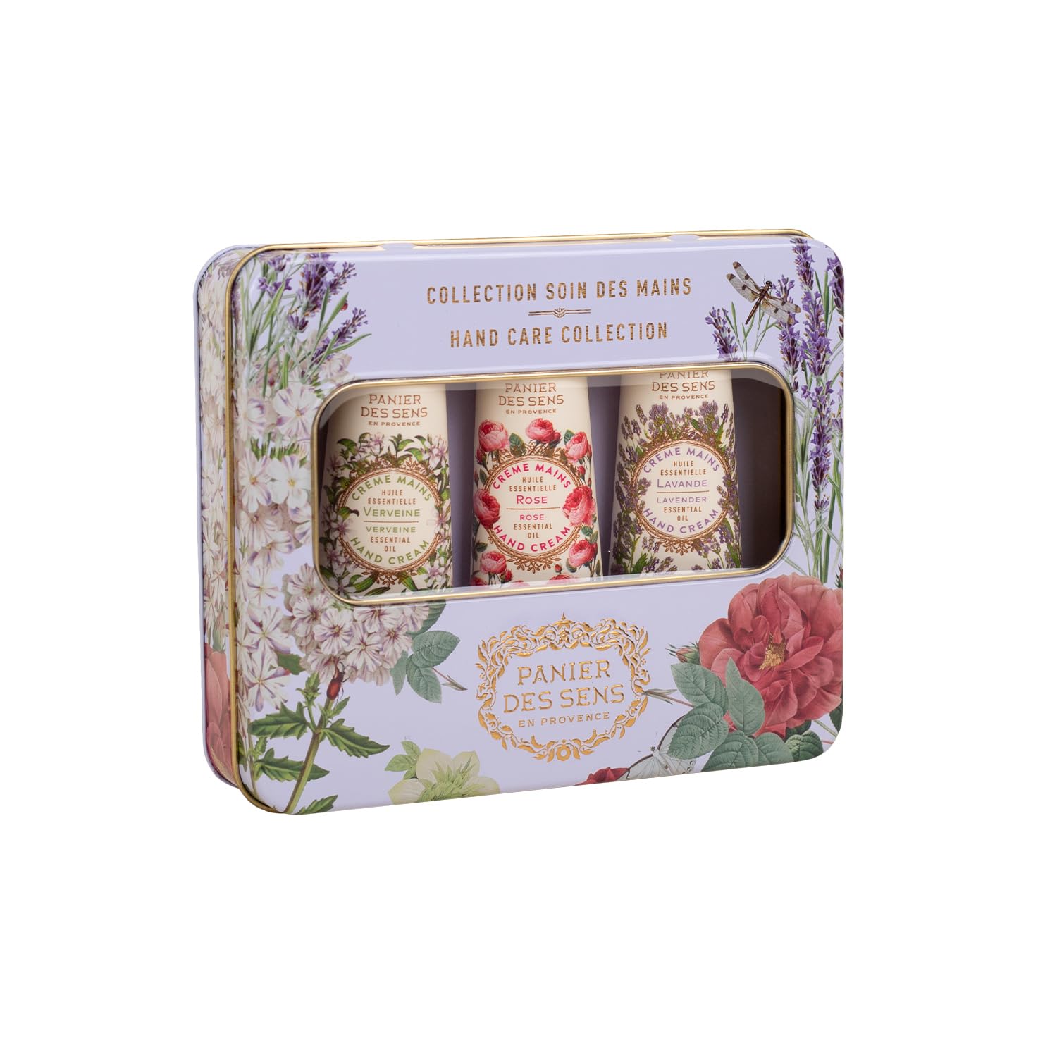 Panier des Sens - Gift Box for Women - Trio of Natural Hand Cream 3x30ml, Verbena, Rose, Lavender - Gift for Her Made in France - Women's Gift Sets with 97% Natural Ingredients - Mini Hand Cream