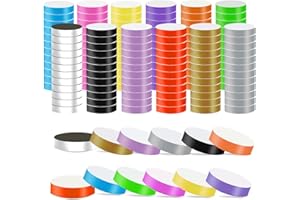 1200Pcs Paper Wristbands for Events - 12 Colors Waterproof Neon Party Armbands, Identification Bracelets for Concert Admissio