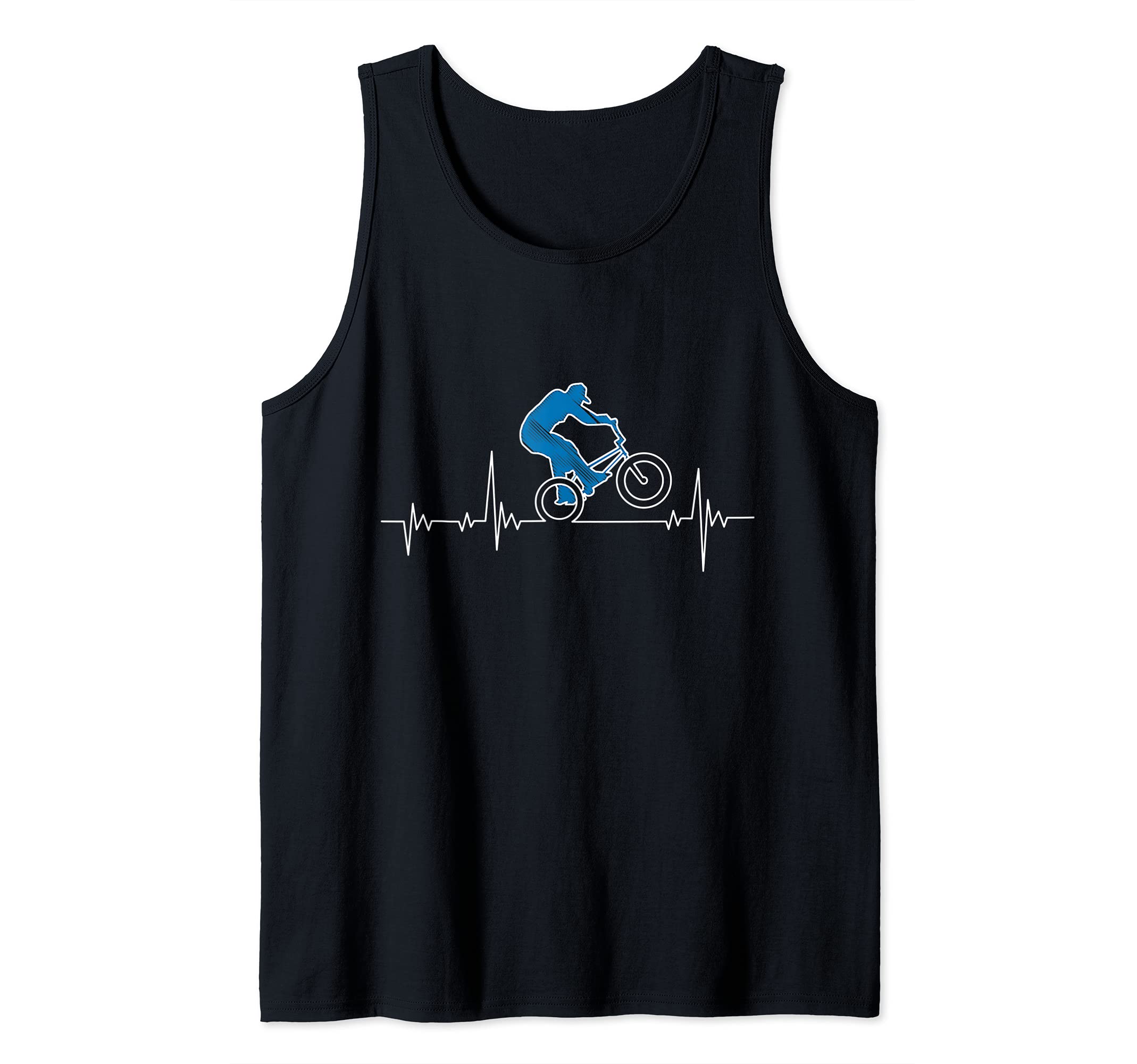 BMX bike stunt heartbeat - BMX cyclist Tank Top