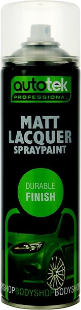 Autotek Matt Lacquer Spray Paint 500ml Durable Finish Fast Drying Coating view 1