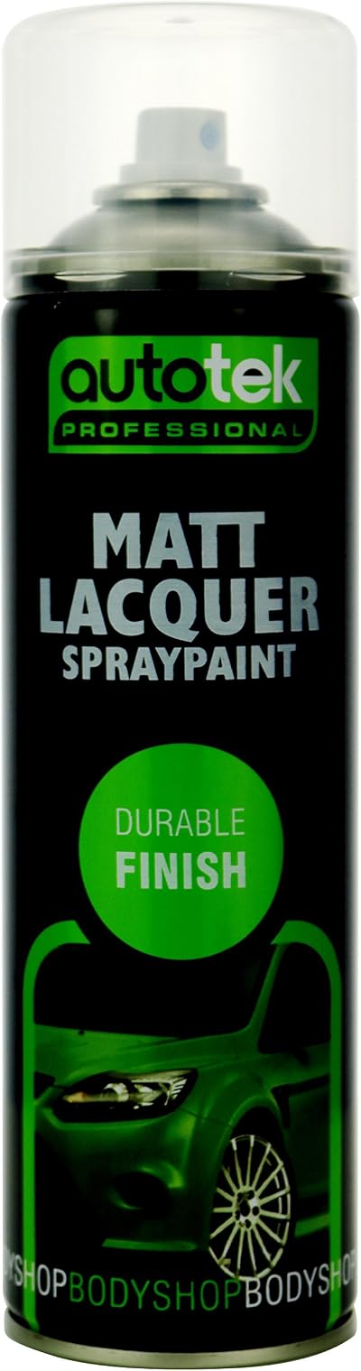 Autotek Matt Lacquer Spray Paint 500ml Durable Finish Fast Drying Coating
