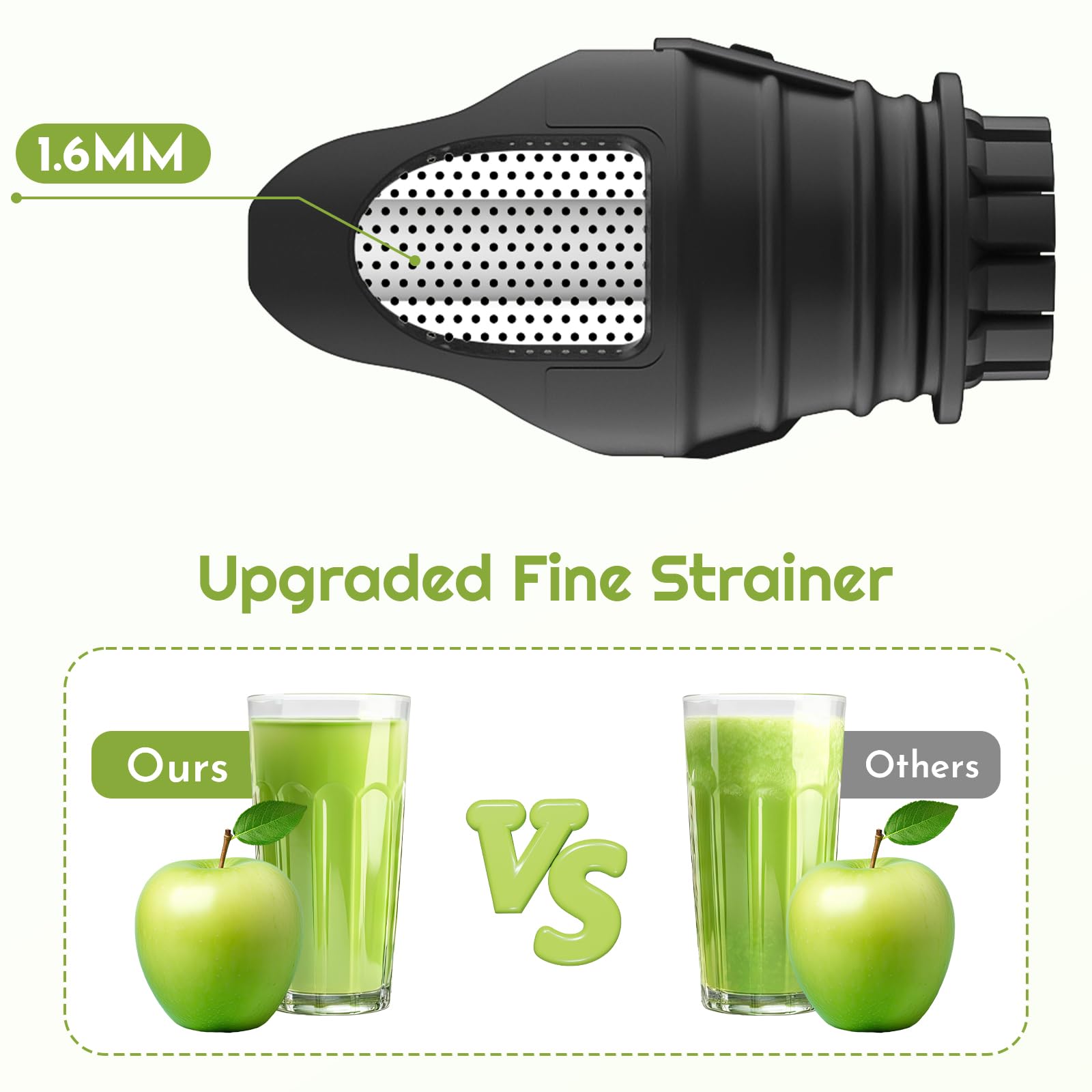 Masticating Juicer Attachment for Kitchenaid Stand Mixer, Cold Press Juicer for Kitchenaid Mixer Attachments with Dual Feed Chute, Slow Juicer Machine for Vegetables & Fruits by InnoMoon