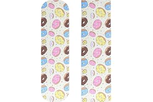 ZUEXT 9" x 33" Skateboard Grip Tape, 2Pack Donut Waterproof Longboard Grip Tape, Bubble Free Non Slip Scooter Griptape for Rollerboard Stairs Pedal Wheelchair Step (23x84cm)