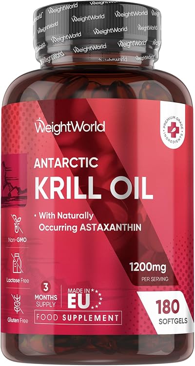WeightWorld Antarctic Krill Oil Capsules 1200mg 180 Softgels 3 Months